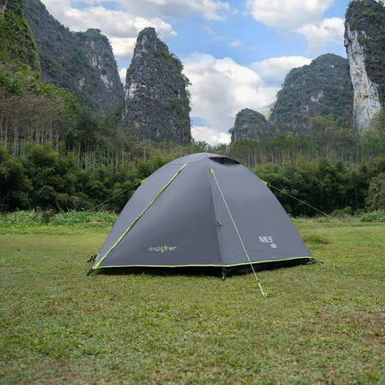 Camping Tent, Dark Gray, 4-Person, Waterproof