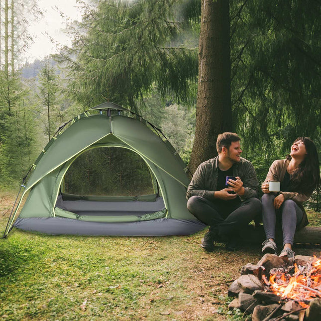 Waterproof 4-season camping tent for 2 adults + children