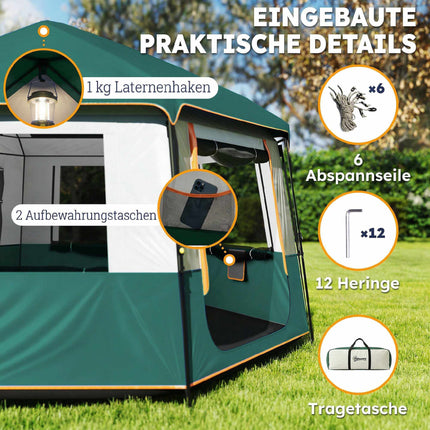 Camping Tent for 4-6 People, Waterproof, UV30+ Protection