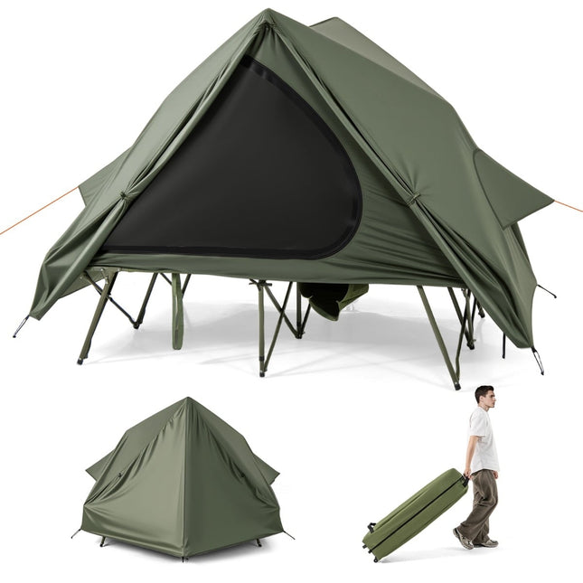 Kampeertent met veldbed voor 2 personen, waterdicht, draagbaar