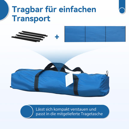 Camping Windshield 540x150 cm with Steel Poles and Bag