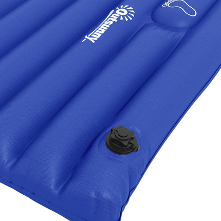 Camping air mattress with foot pump, water repellent, 120 kg capacity