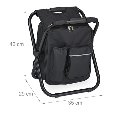 Camping chair foldable black