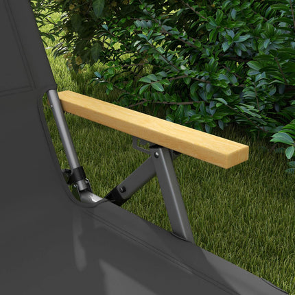 Folding camping chair - adjustable backrest, headrest, with carrying bag