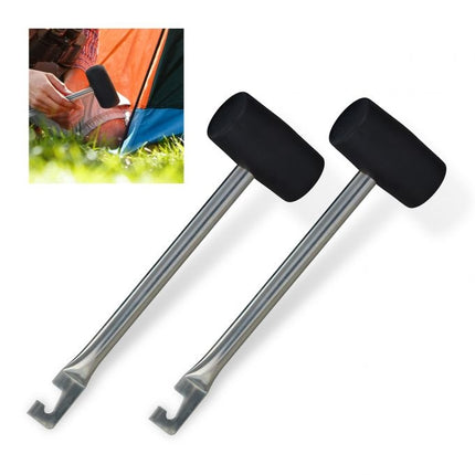 Camping hammer set with strainer puller