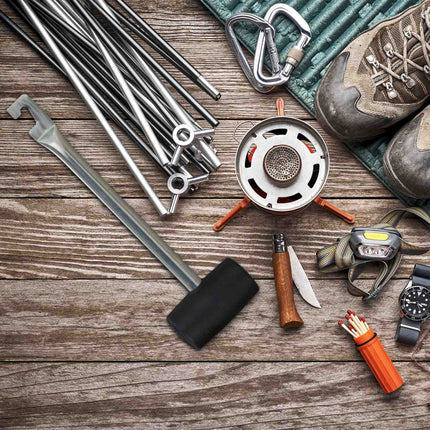 Camping hammer set with strainer puller