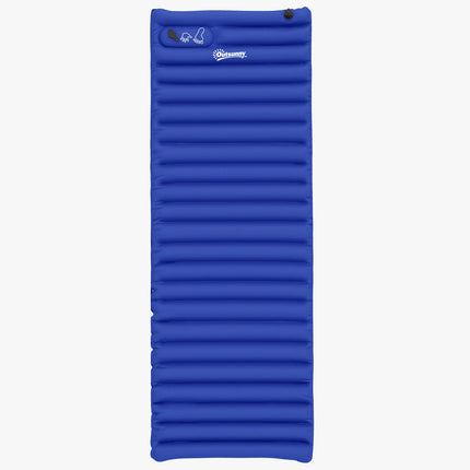 Camping air mattress with foot pump, water repellent, 120 kg capacity