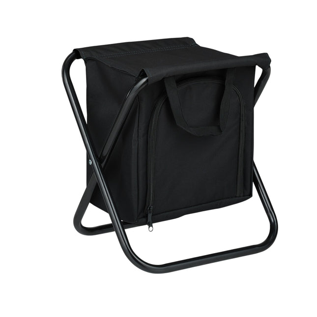 Camping stool with cooler bag