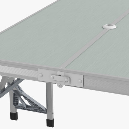 Folding aluminum camping table with 4 chairs - lightweight