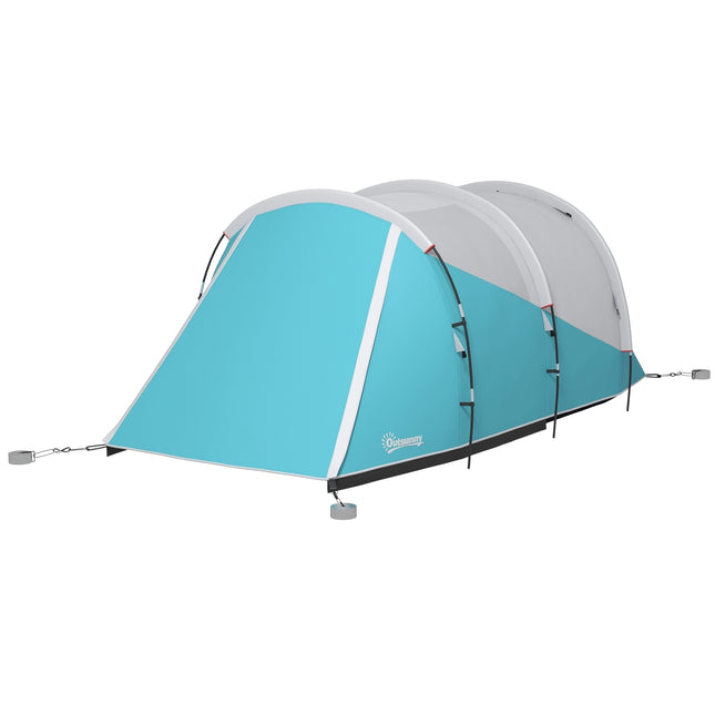 Camping tent for 5, 2 rooms, waterproof, carry bag