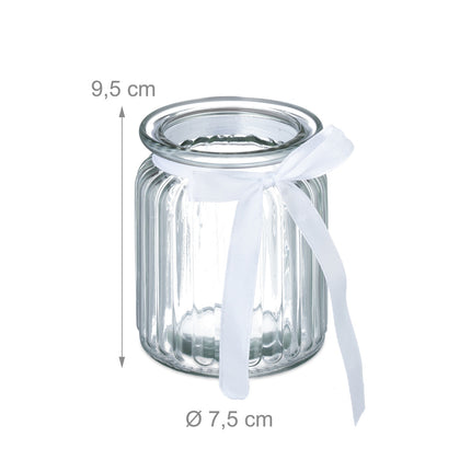 Candle Holders Set of 12 with Decorative Bows