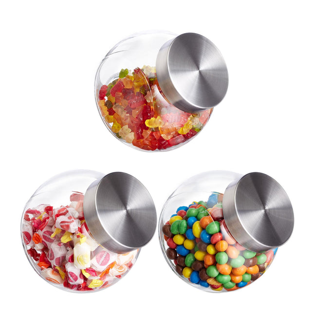 Candy glass set of 3 1.5 L