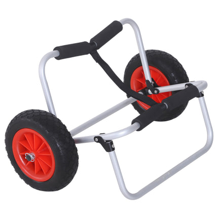Canoe and kayak cart, foldable with PU wheels, 90 kg capacity