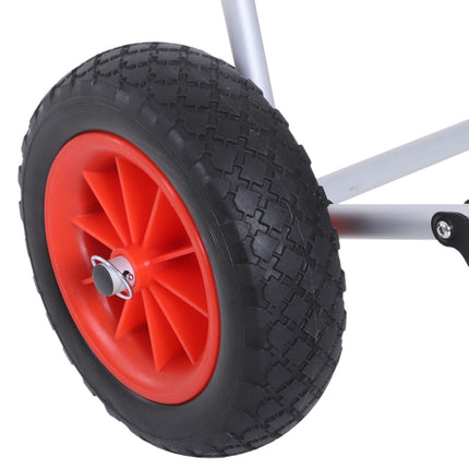 Canoe and kayak cart, foldable with PU wheels, 90 kg capacity