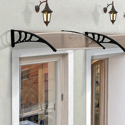Outer door in polycarbonate weatherproof canopy, brown, 75x100cm