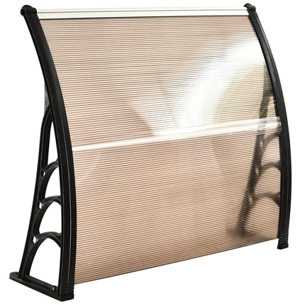 Weather-resistant exterior door in polycarbonate, brown, 120x75cm
