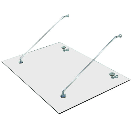 Tempered Glass Door Cover - 304 Stainless Steel, Multiple Sizes