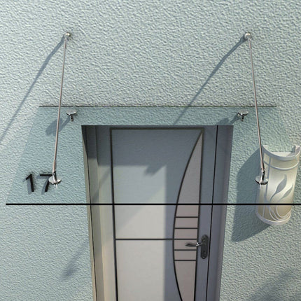 Tempered Glass Door Cover - 304 Stainless Steel, Multiple Sizes