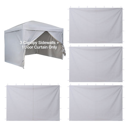 Canopy Sidewalls 4 Pack, 3 x 3 m, Waterproof, White