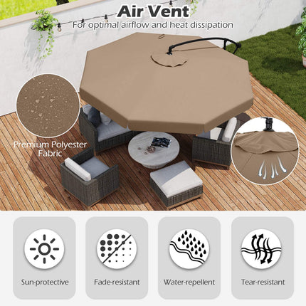 Cantilever Patio Umbrella 305 cm, Tilt, Cover, Crank