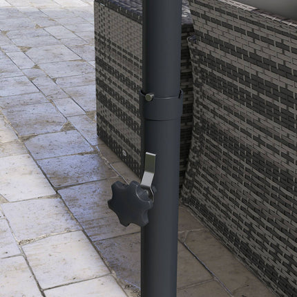 Cantilever 3m tilting parasol, rotating garden umbrella