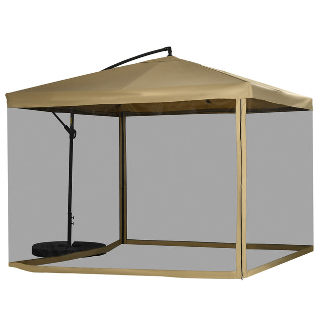 Large cantilever umbrella 296x296cm - Garden and terrace use
