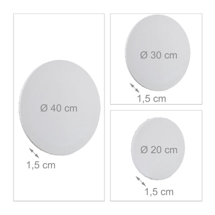 Canvas round set of 6
