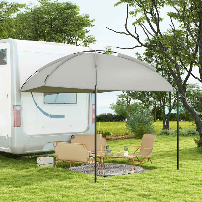 Autoluifel Waterdicht Autoluifel Tent Regenhoes Zonwering Lichtgewicht Draagbaar Voor Vrachtwagen Camper 2,9 X 2,8 X 2,3-2,6 M