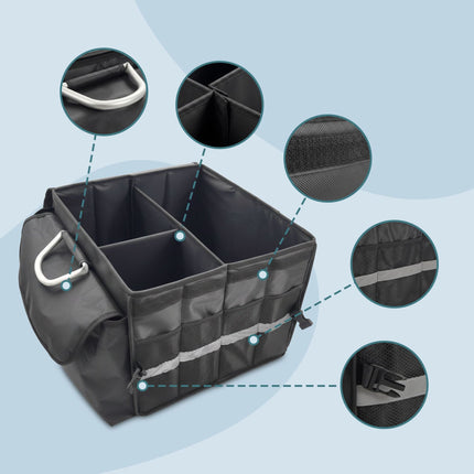 Car Boot Organizer with Insulated Cooler Bag