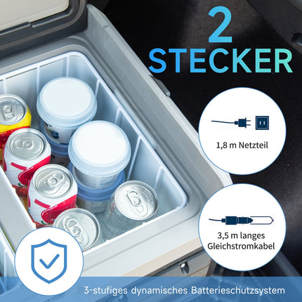 Car cooler 30L - LCD, Dual Voltage, Portable refrigerator