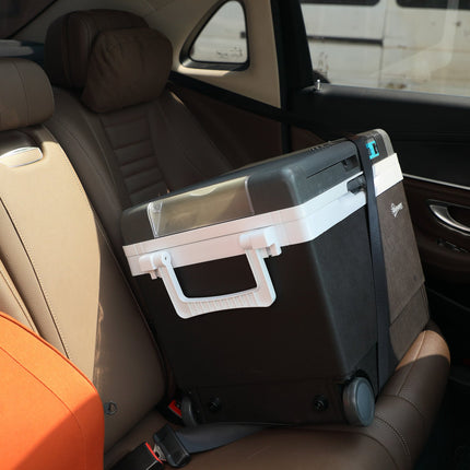 33L Car Fridge, Portable Mini Cooler Box - Grey