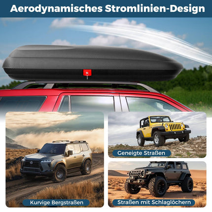 Car Roof Box 400L – Lockable, Durable, Aerodynamic