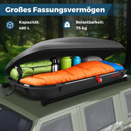 Car Roof Box 400L – Lockable, Durable, Aerodynamic