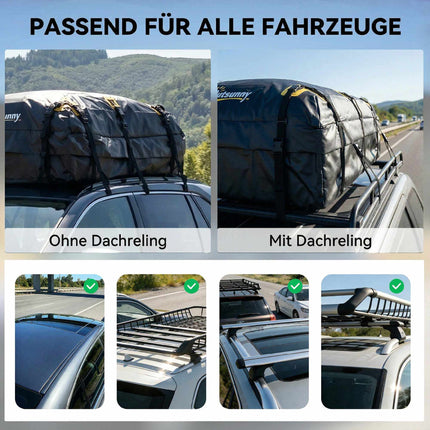 Car Roof Cargo Box, 21 Cubic Feet, Waterproof with Straps