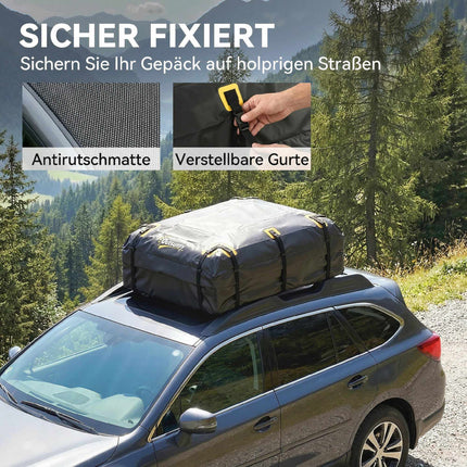 Car Roof Cargo Box, 21 Cubic Feet, Waterproof with Straps