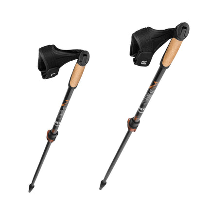 Carbon Fibre Nordic Walking Poles, Adjustable Length