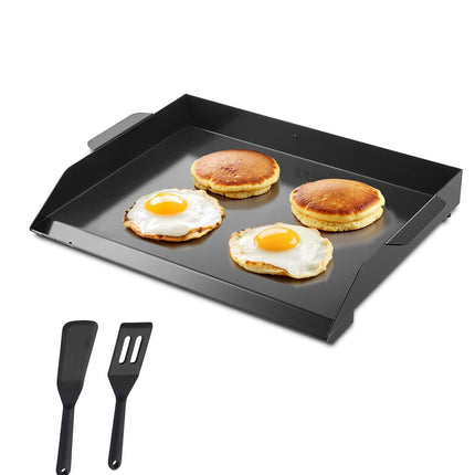 Carbon Steel Griddle Plate, 22x16 In, Flat Top for Grill