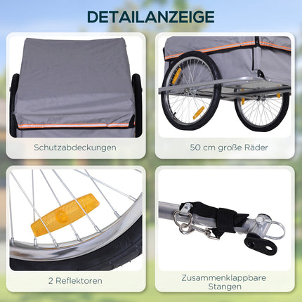 Bicycle cargo trailer - durable design that is easy to attach