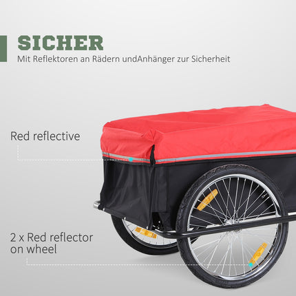 Cargo bike trailer - Transport tool, black and red