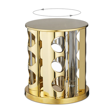 Carousel for golden spices with 12 glasses