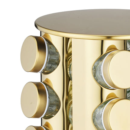 Carousel for golden spices with 12 glasses