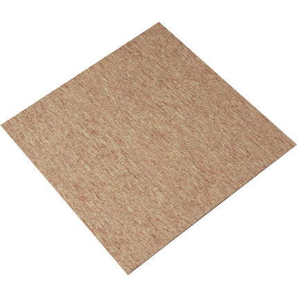 Carpet Tiles, 20x20 In Padded Squares, 16-Pack, Brown