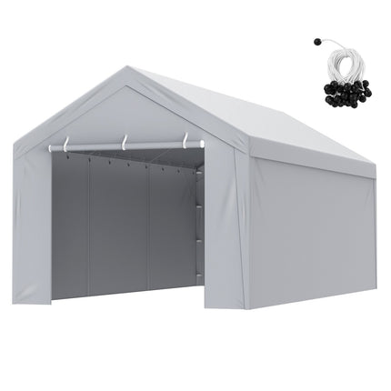 Carport Replacement Canopy Cover 10x20 Ft, Top + Sidewall
