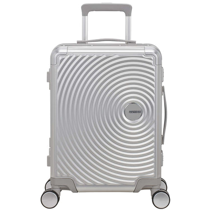 Carry-On Suitcase, Aluminum 55 cm, Silver