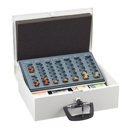 Cash drawer with coin counter