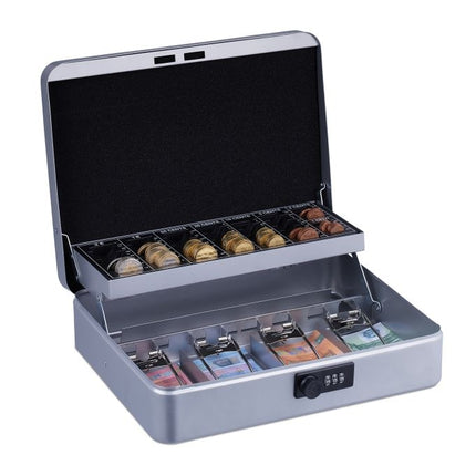 Cash drawer with combination