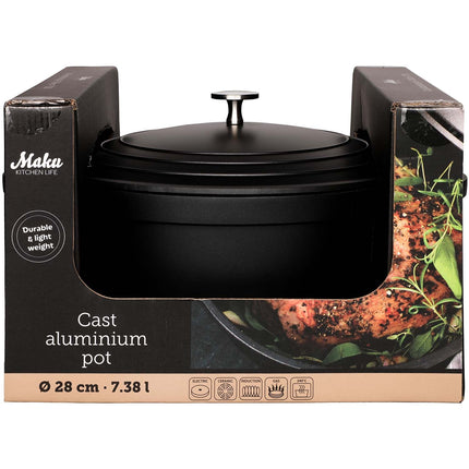 Casserole with Lid, 7.4L Cast Aluminum