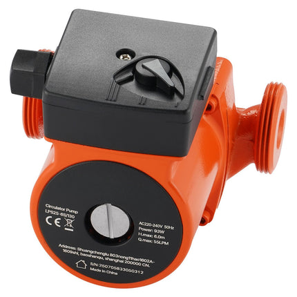 Cast Iron Circulator Pump 1/8 HP, 3-Speed, 55 LPM