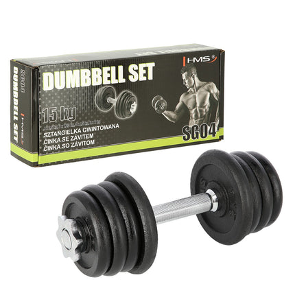 Cast Iron Dumbbell, 15 kg, Strength Training