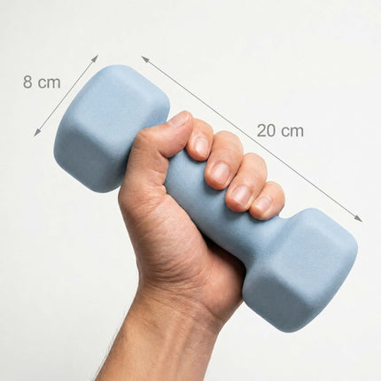Cast Iron Dumbbells Pair, Ergonomic Grip, Non-Slip Coating
